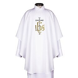 IHS Chasuble White