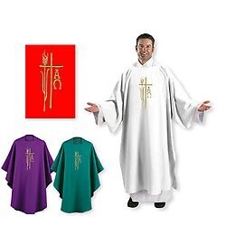 Alpha Omega Dalmatic White