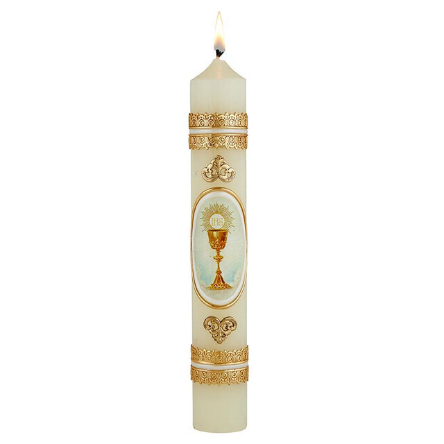 First Communion Candle - Chalice &amp; Host