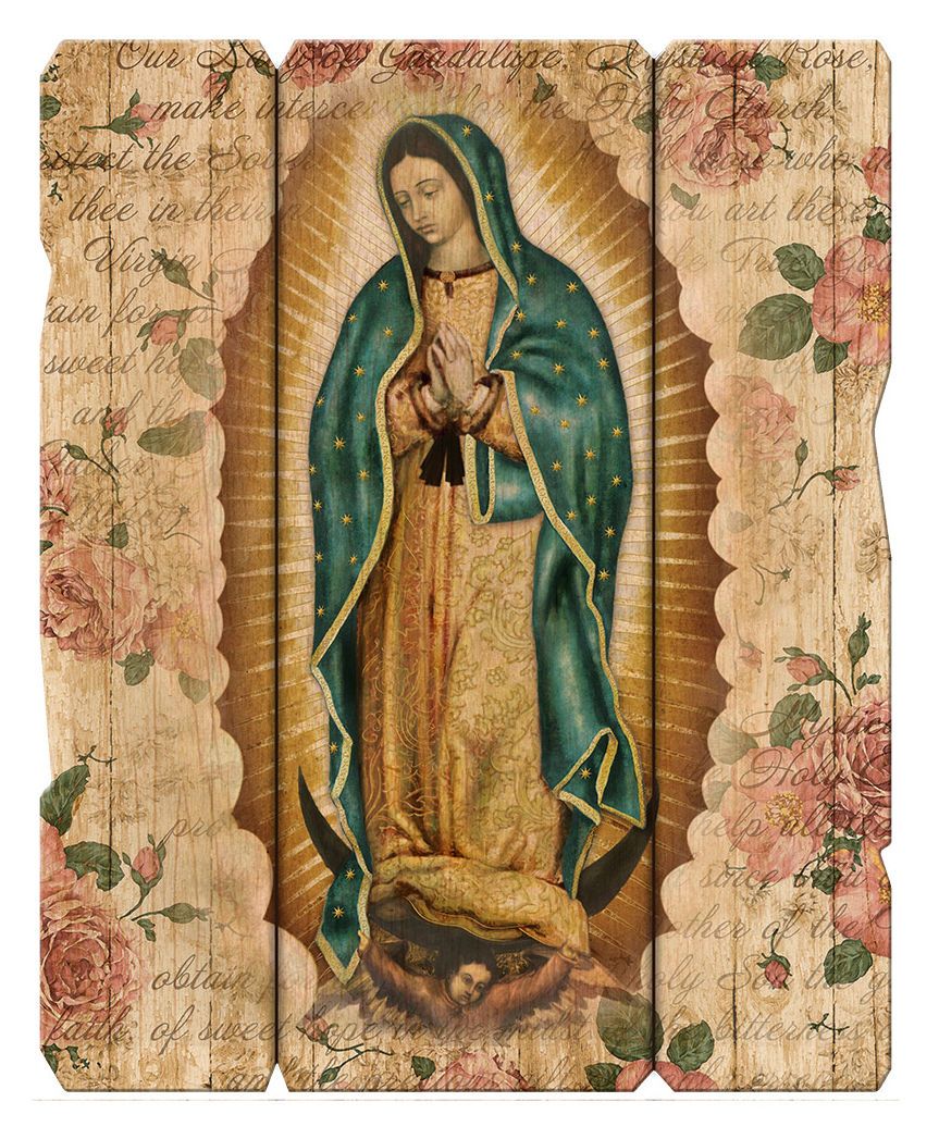 15&quot; Our Lady of Guadalupe Pallet Sign