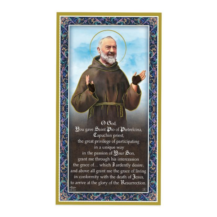 Saint Padre Pio Plaque with Prayer