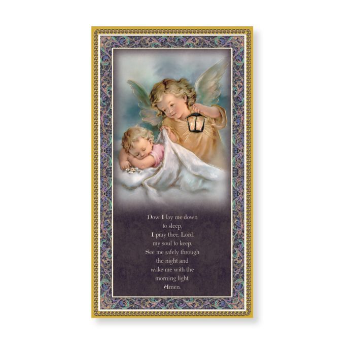 Guardian Angel with a Lantern Plaque with Prayer