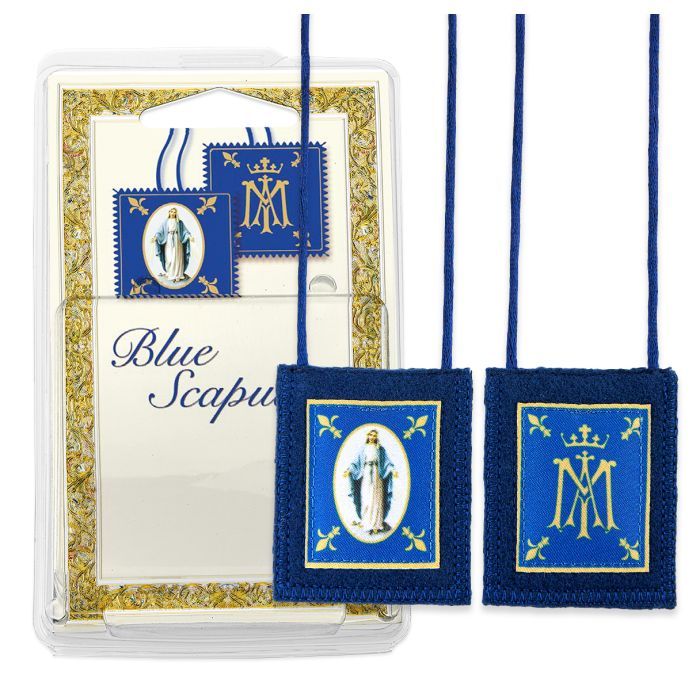 Our Ladys Genuine Blue Wool Scapular