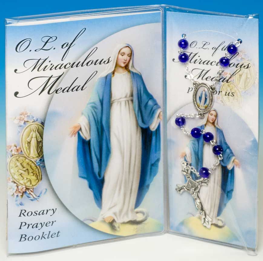 Miraculous Medal Rosary and Prayer Booklet