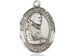 St Padre Pio of Pietrelcina Oval Sterling Silver Medal