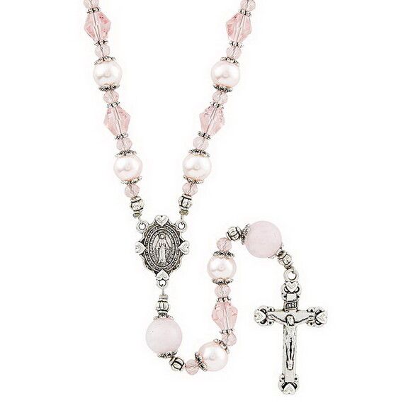 Amore Mio Rosary - Light Pink 8mm