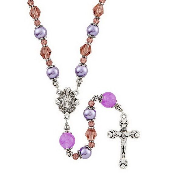 Amore Mio Rosary - Amethyst 8mm