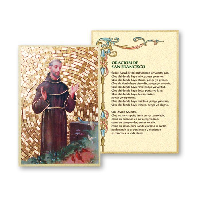 San Francisco  Placa Gold Foil Saint Francis Mosaic