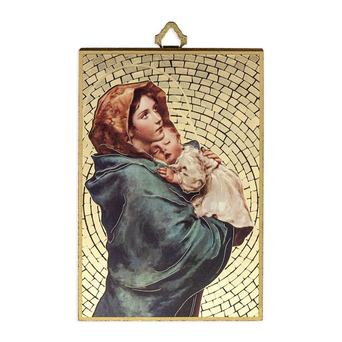 Virgen Maria Gold Foil Madonna of Street Mosaic