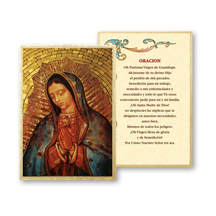 N. S. de Guadalupe Busto Placa Gold Foil  Mosaic