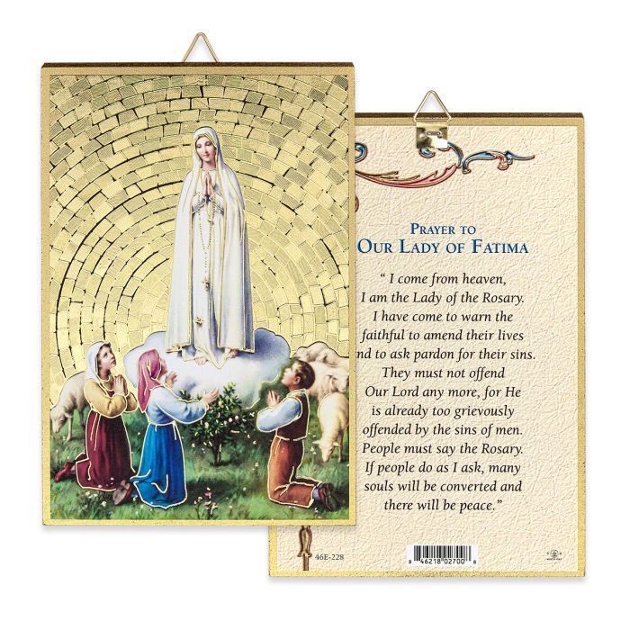 Our Lady of Fatima Gold Foil  Mosaic