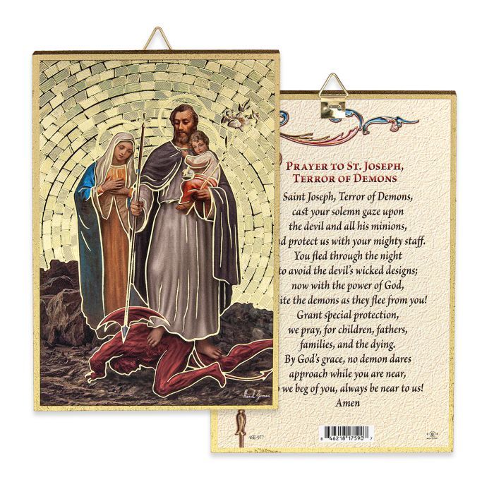 Saint Joseph, Terror of Demons Gold Foil Mosaic