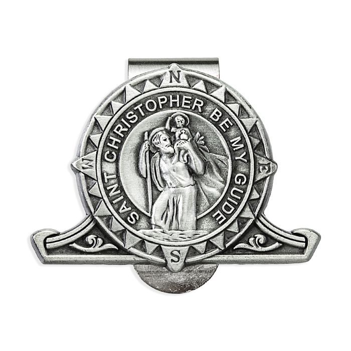 Saint Christopher Compass - Auto Visor Clip