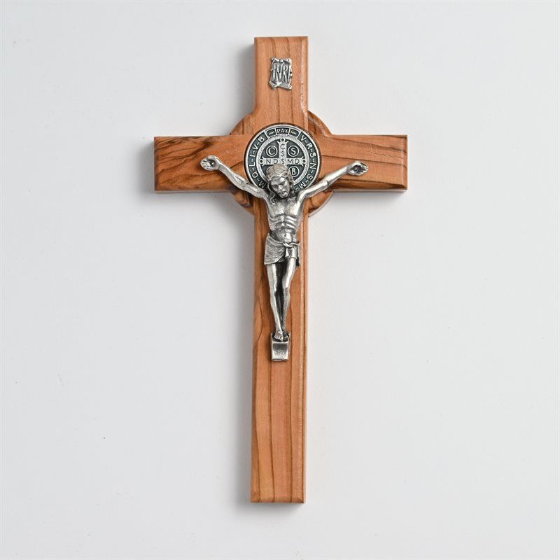 Saint Benedict Crucifix - Olive Wood