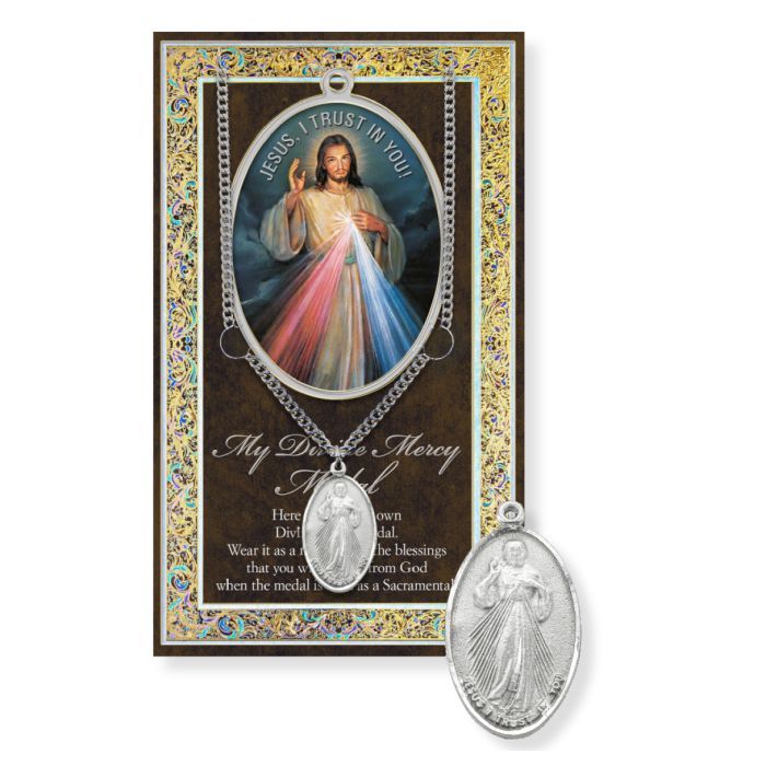 Divine Mercy Genuine Pewter Medal