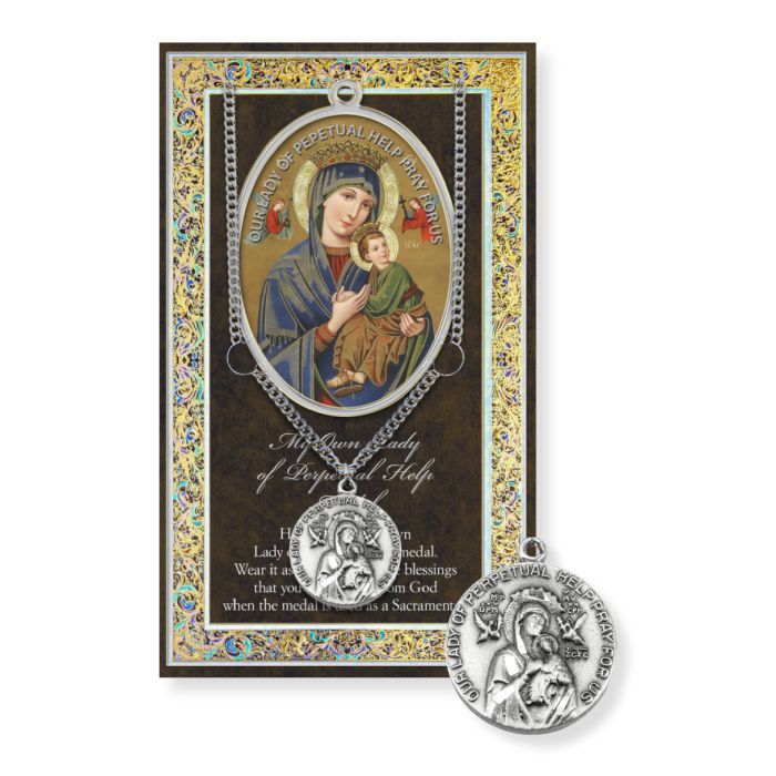 Our Lady of Perpetual Genuine Pewter Medal