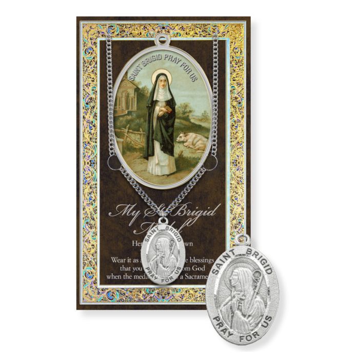 Saint Brigid Genuine Pewter Medal