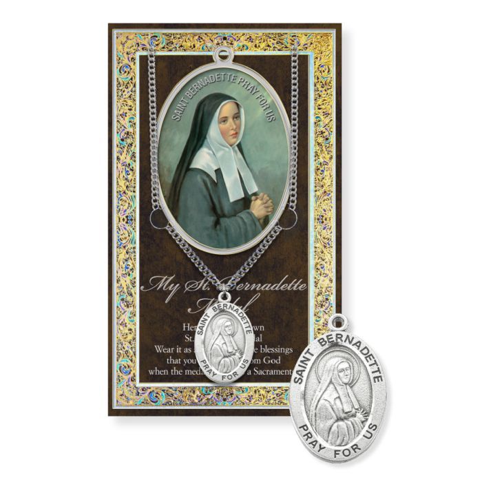 Saint Bernadette Genuine Pewter Medal