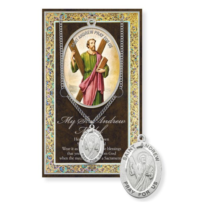 Saint Andrew Genuine Pewter Medal