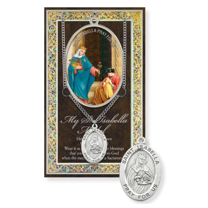 Saint Isabella Genuine Pewter Medal