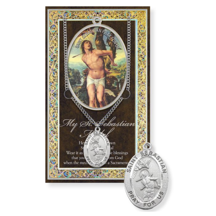 Saint Sebastian Genuine Pewter Medal