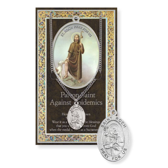 Saint Roch Genuine Pewter Medal