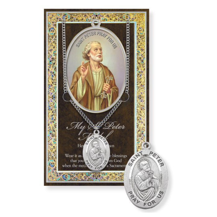 Saint Peter Genuine Pewter Medal