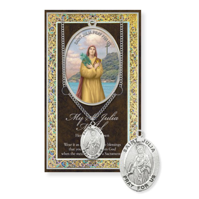 Saint Julia Genuine Pewter Medal