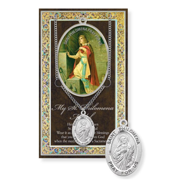 Saint Philomena Genuine Pewter Medal