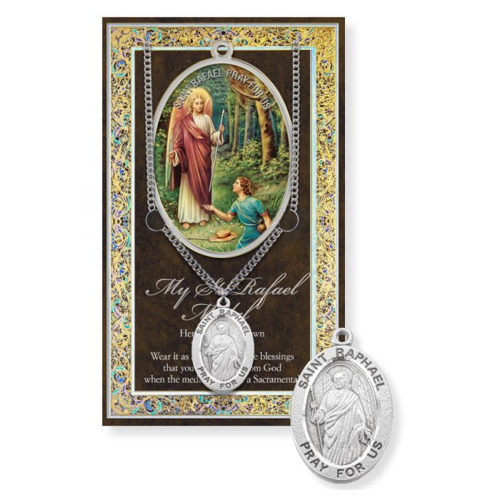 Saint Raphael Genuine Pewter Medal