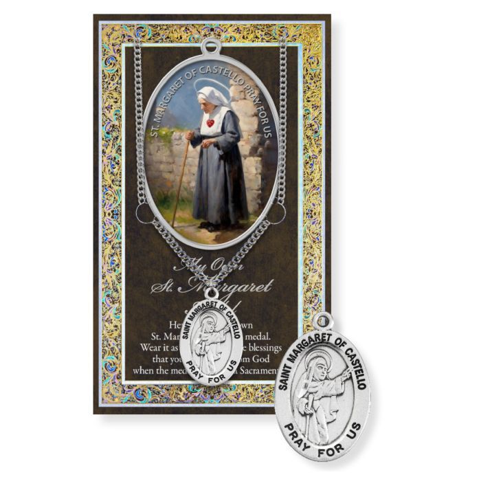 Saint Margaret of Castello Genuine Pewter Medal
