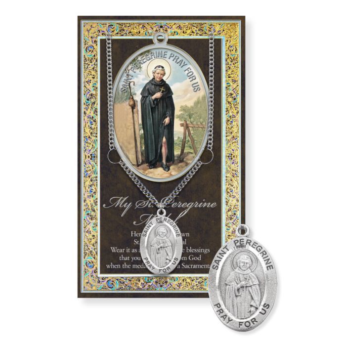 Saint Peregrine Genuine Pewter Medal