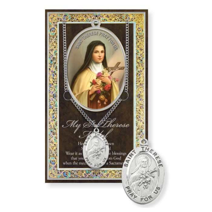 Saint Therese Genuine Pewter Medal