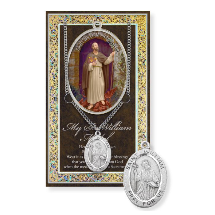 Saint William Genuine Pewter Medal