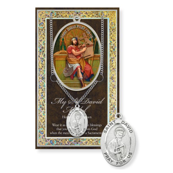 Saint David Genuine Pewter Medal