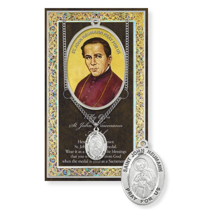 Genuine Pewter Saint John Neuman Medal