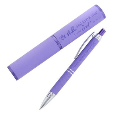 Be Still and Know That I Am God Pen and Case, Purple