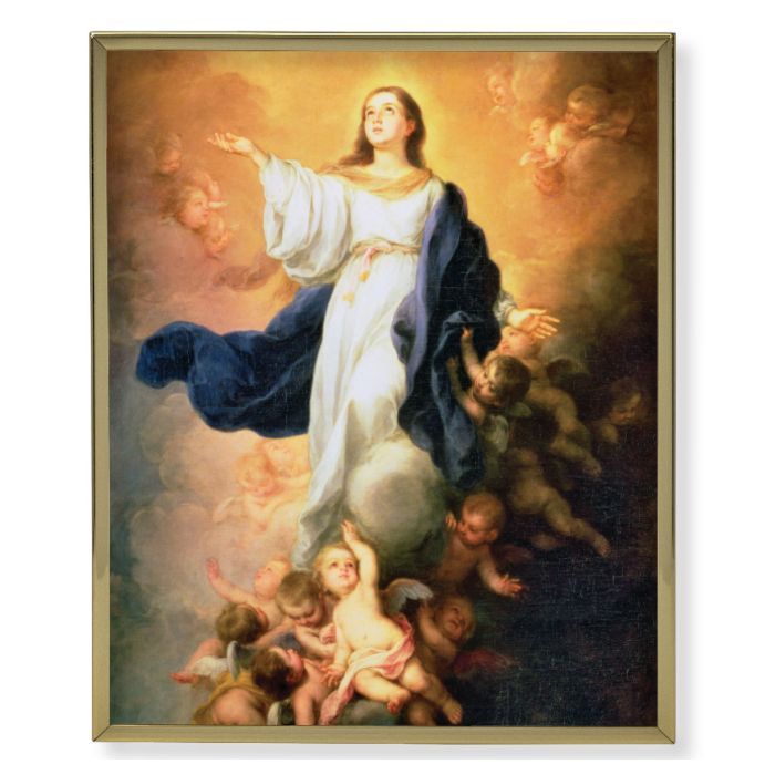 Gold Plaque Frame Immaculate Conception Print