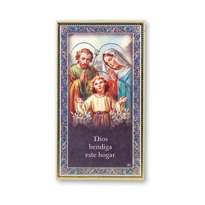 Holy Family Plaque with Prayer in Spanish