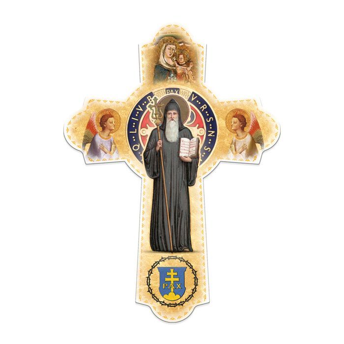 Saint Benedict Wooden Wall Cross