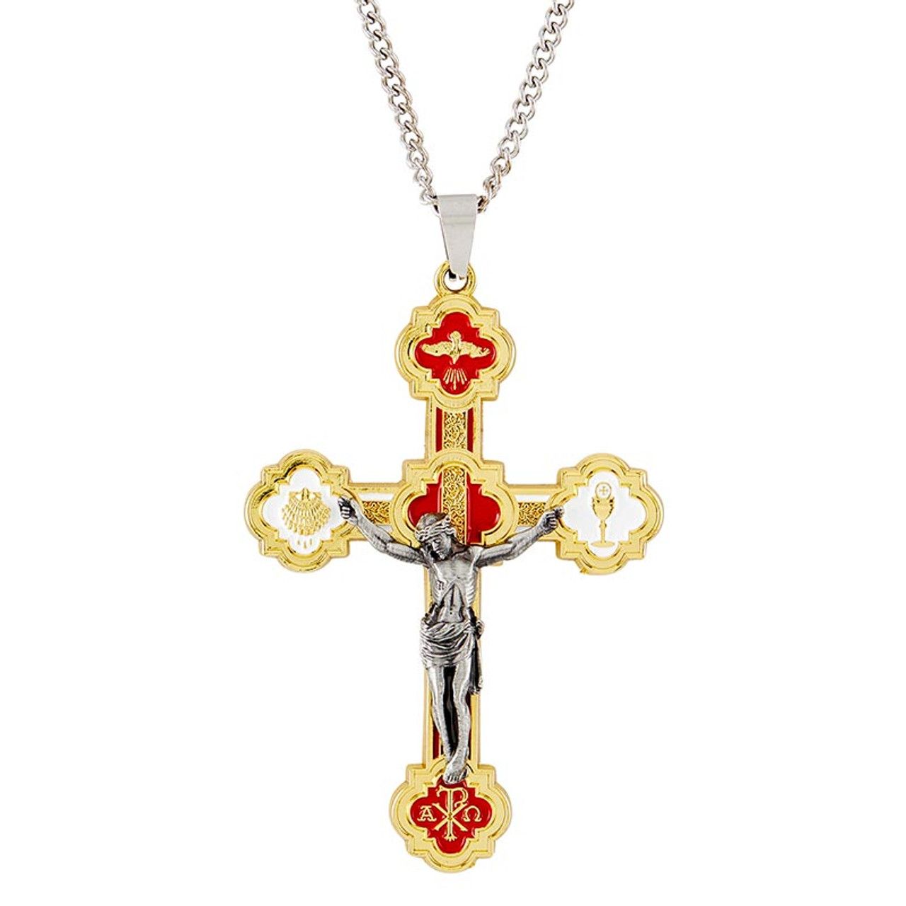 RCIA Pectoral Cross With 27&quot; H Stainless Steel Chain