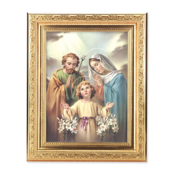 8 1/4&quot; x 10 1/4&quot; Gold Ornate Frame with a 6&quot; x 8&quot; The Holy Family Print