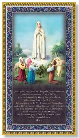 Our Lady of Fatima Prayer Plaque