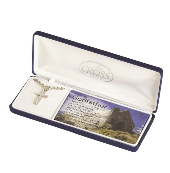 To My Godfather Cross Necklace