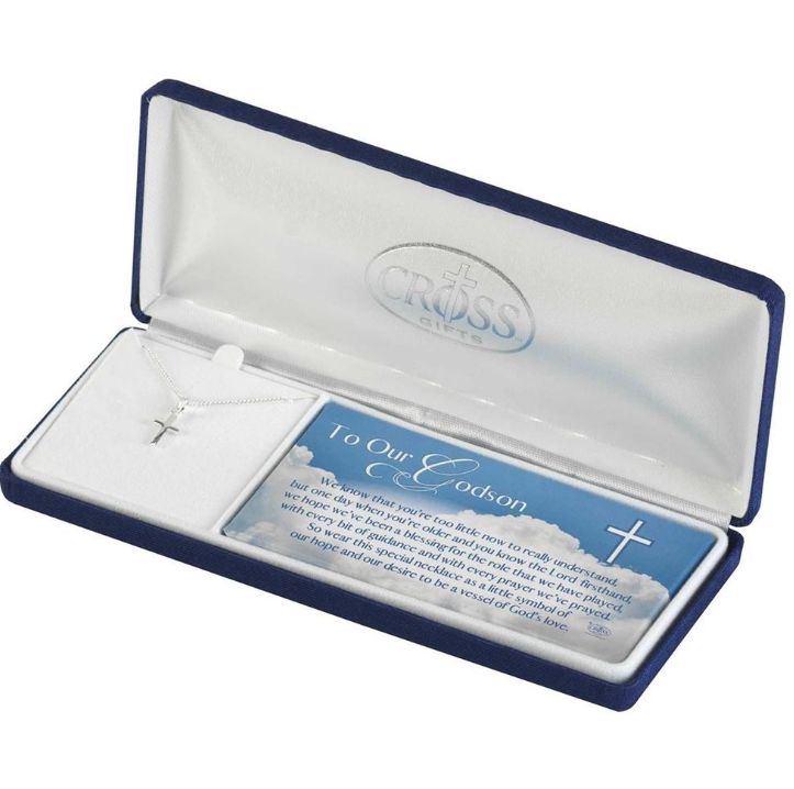 To Our Godson Cross Necklace