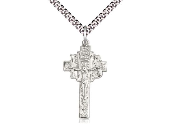 Sterling Silver Crucifix-IHS