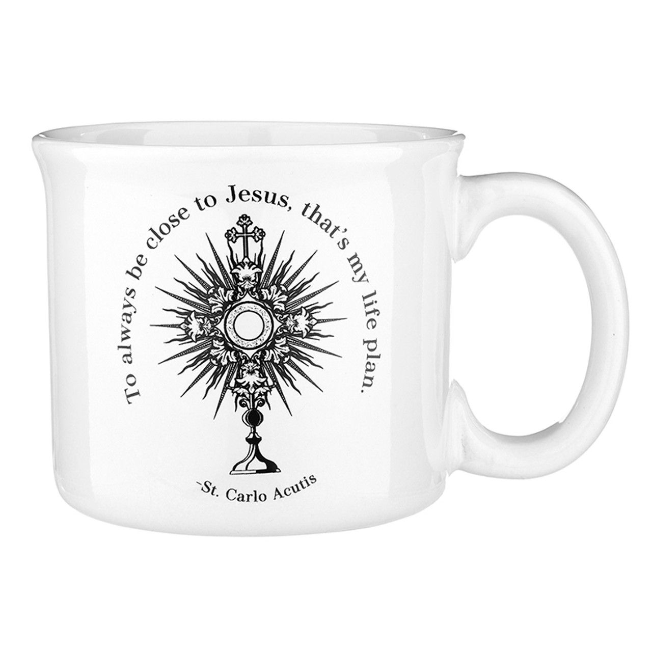 Be Close to Jesus St. Carlo Acutis Mug