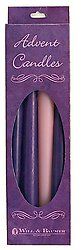 Advent Taper Candle - Set of 4 - 10" H