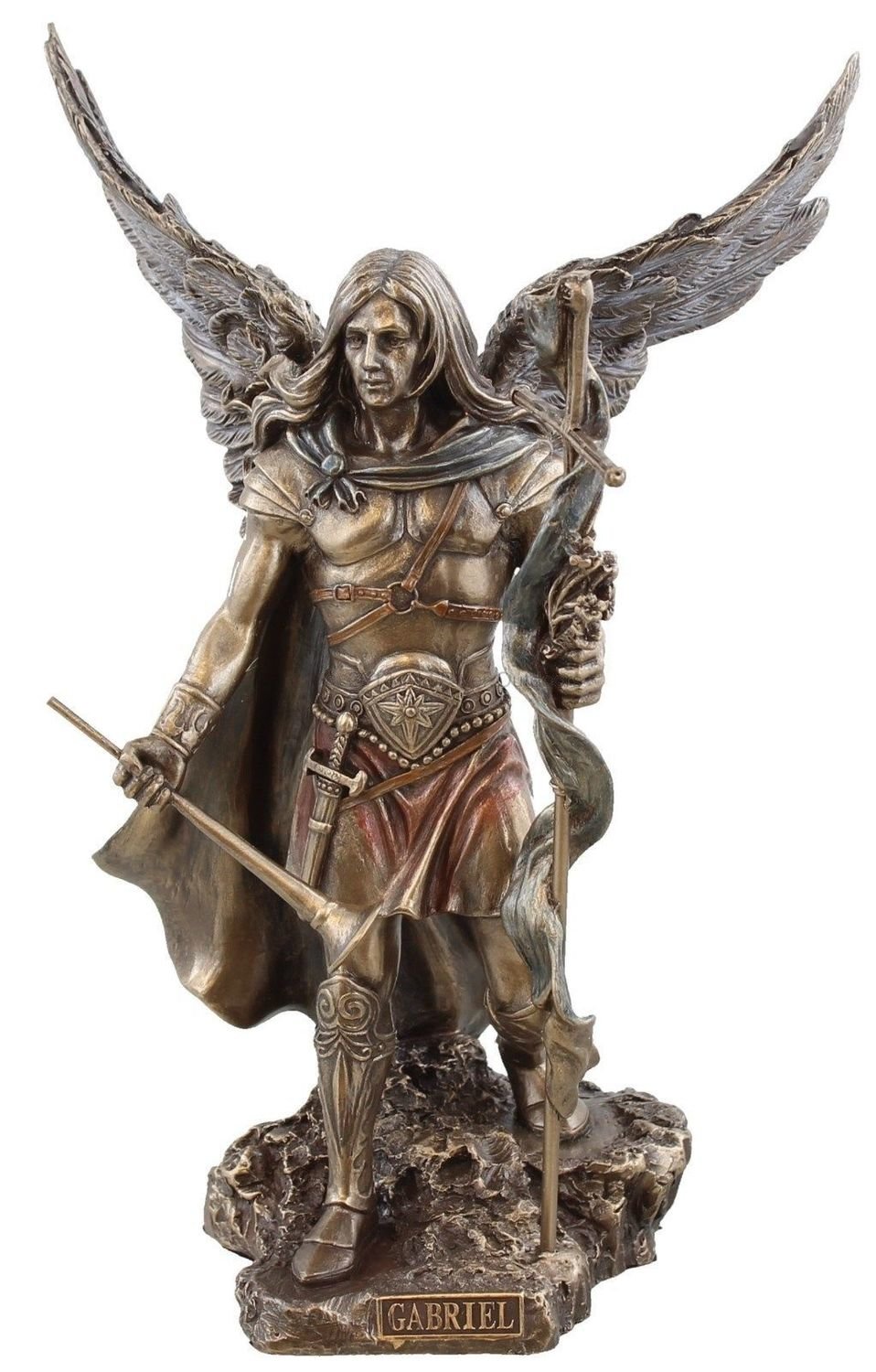 St. Gabriel Archangel Veronese Statue, Bronzed 9 inch