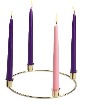 Brass Tone Advent Ring 10&quot; Diameter (Ring Only)